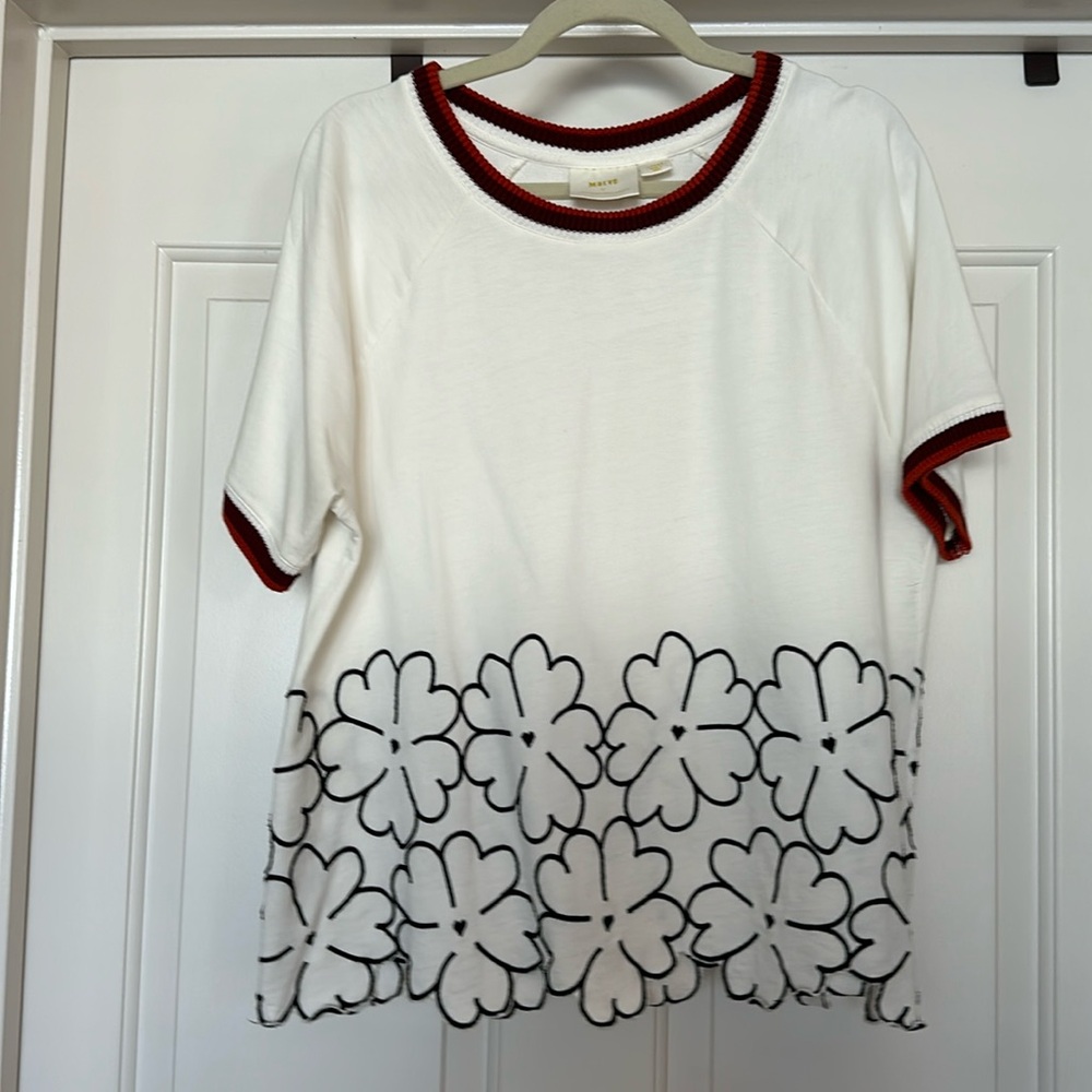 Maeve Anthropologie floral top size large